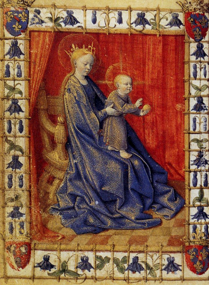 The Virgin And Child Enthroned painting - Jean Fouquet The Virgin And Child Enthroned art painting